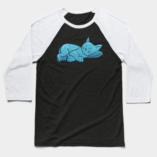 Sleeping Kitty - Blue Moon Baseball T-Shirt